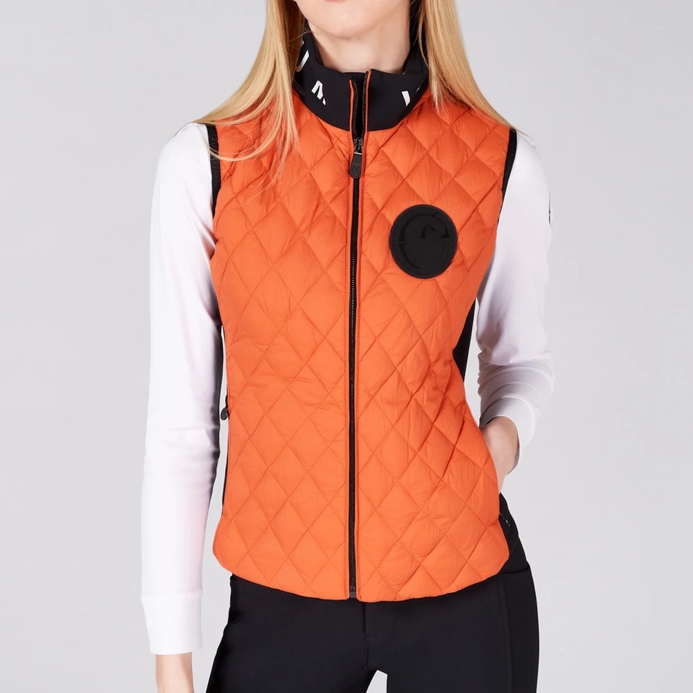 Vestrum Murcia Orange Quilted Women's equestrian riding Vest size L - Picture 5 of 14